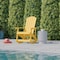 Flash Furniture Yellow Poly Resin Adirondack Style Rocking Chair JJ-C14705-YLW-GG - alternate 3